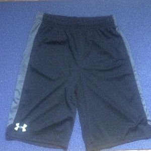 Boys black and grey under armour shorts